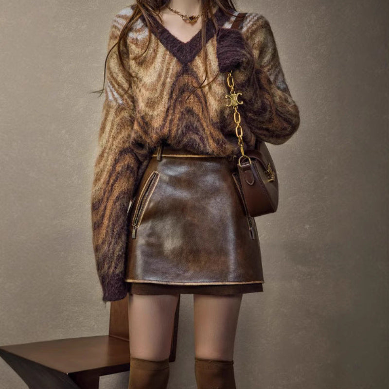 MELODY Kaplan Desenli Kazak