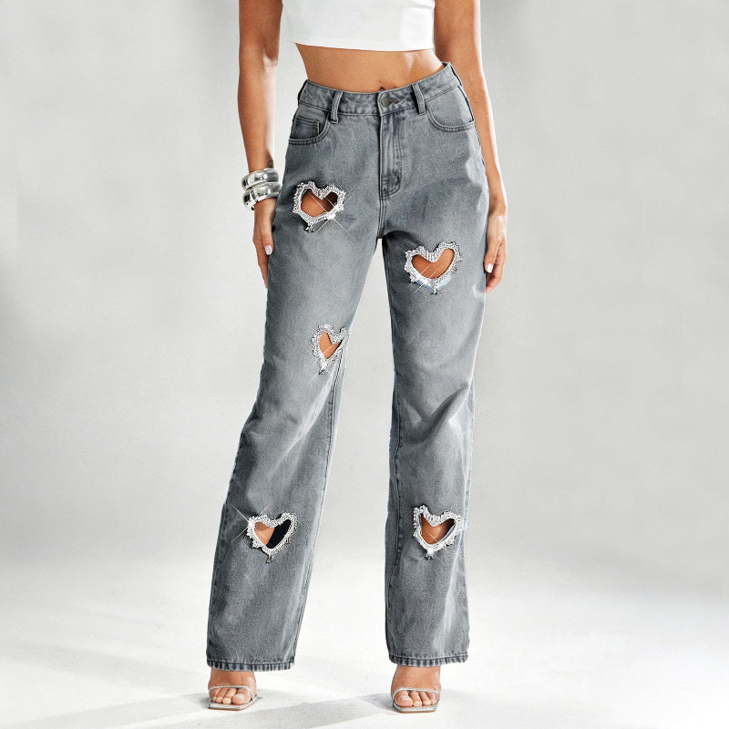 HEART CUT Denim Jean Pantolon