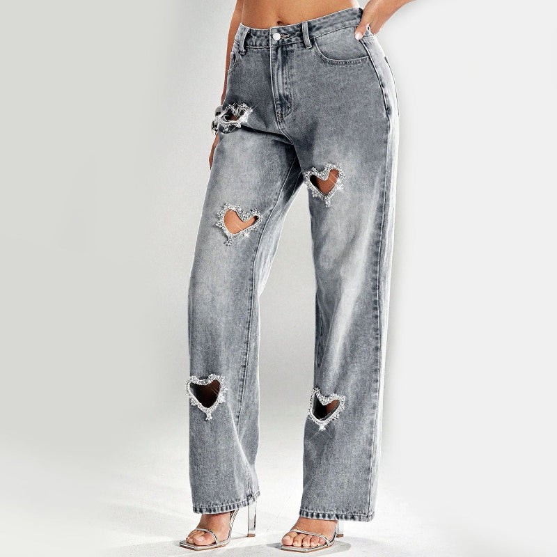 HEART CUT Denim Jean Pantolon