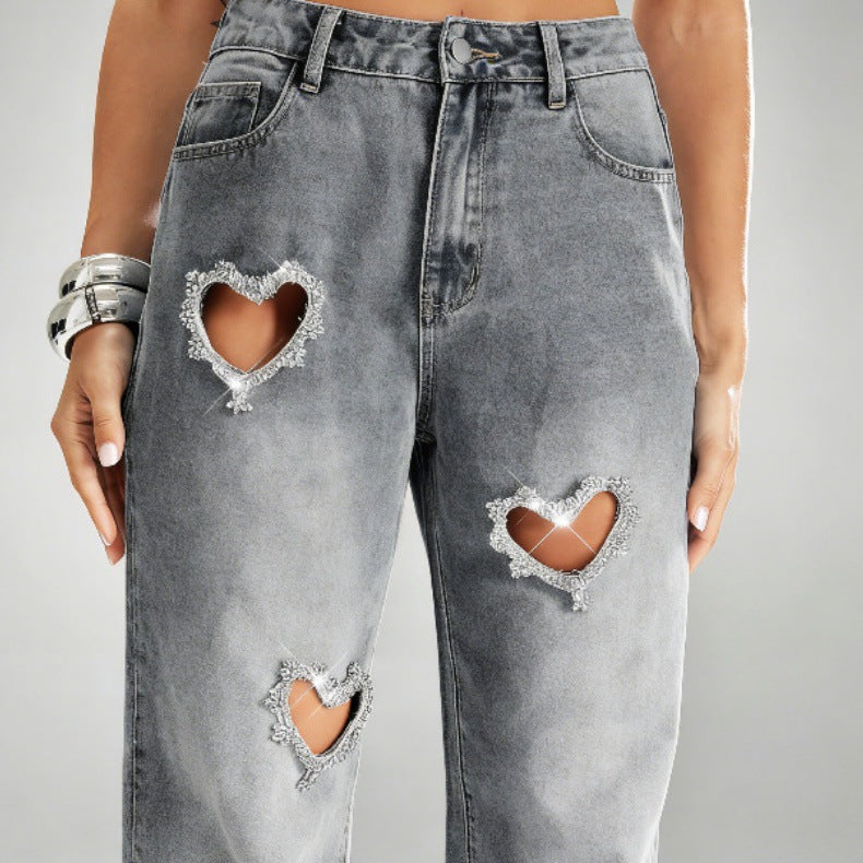 HEART CUT Denim Jean Pantolon